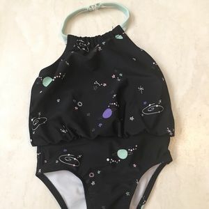 Solar print girls bathing suit